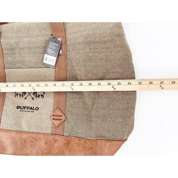Buffalo David Bitton Messenger Weekender Travel Bag Canvas Cross Body NWT $139 - Picture 13 of 16
